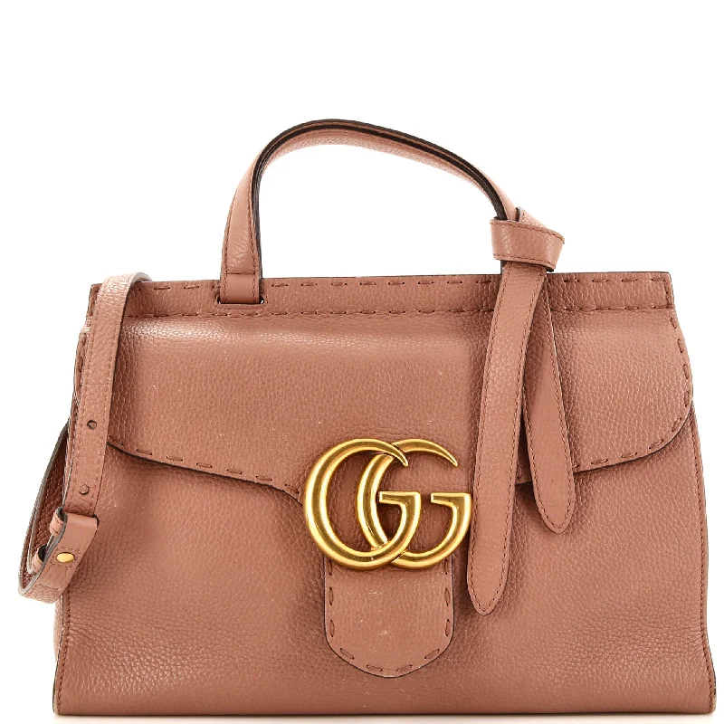 Contemporary Christian Dior handbags with a unique shapeGG Marmont Top Handle Bag Leather Small