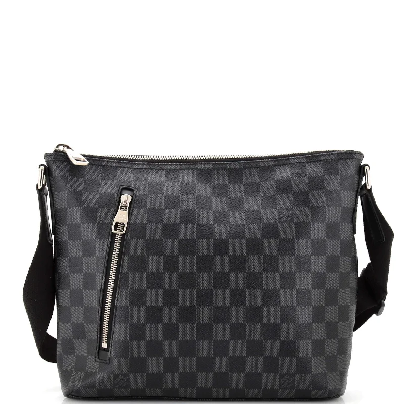 Christian Dior Saddle bags with a distressed leather finishMick Messenger Bag Damier Graphite PM